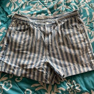 High Waisted Striped Shorts